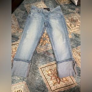 Calvin Klein Light Wash Jeans with Rolled Cuffs